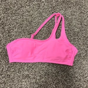 Xhilaration neon pink swimsuit top. From Target. L (juniors).